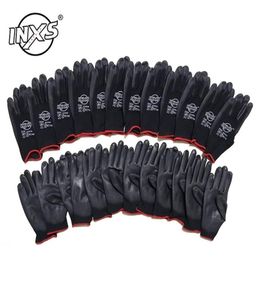 12 paires de gants de travail de sécurité avec revêtement PU en Nylon et Polyester pour les constructeurs, gants antidérapants pour le travail dans le jardin et la pêche 2201102556668