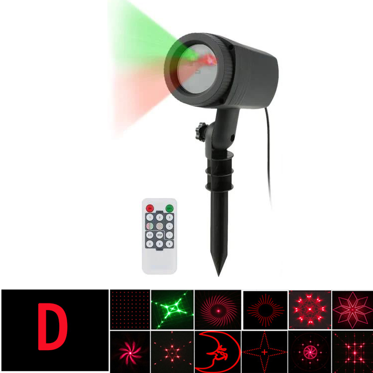 12 Patterns D Christmas Projector Light Laser Light Projector Outdoor Lighting Garden Yard RG Moving Decorative Garden Light For Holiday House Party Lights