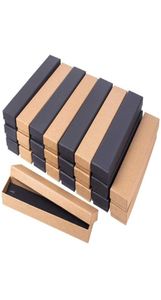 12 PCS 21x4x2cm Rectangle Cardboard Box Jewelry Box para cajas de regalo de collar de anillo para empaquetado de joyería con esponja dentro de F70 212147814