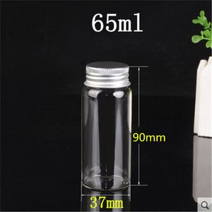 12 pièces 37x90mm 65ml bouchon à vis en aluminium petites bouteilles de bonbons souhaitant des étoiles bocaux décoratifs en verre flacons cosmétiques