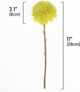 12 stks Kunstbloemen Faux Bal Chrysant Boeket Bloemen Bruidsboeket voor Huis Tuin Feest Bruiloft Decoratie