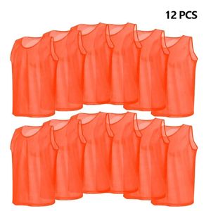 12 PCS Enfants Kid Séchage Rapide Maillot De Basket-Ball Sports D'équipe Football Gilet De Football Pinnies Maillots Jeunes Pratique Formation Bavoirs 240301