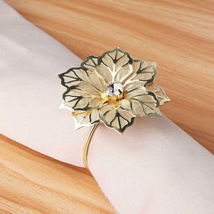 12 stks Floral Metalen Ringen Servet Houder Diner Bruiloft Handdoek Ring voor Thuisfeest Tafel Decoratie Accessoires Hogard 210706