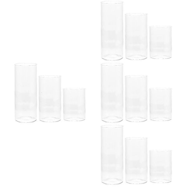 12 Uds. Estante de cristal para chimenea, protectores a prueba de viento, soportes para huracanes, cubierta para sombras pequeñas, tarro, velas, Pilar 240103