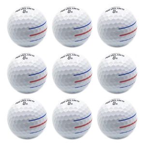 12 PCS Balles de golf 3 lignes de couleur viser la balle 3 pièces à longue distance pour la marque de jeu de compétition professionnelle 240328