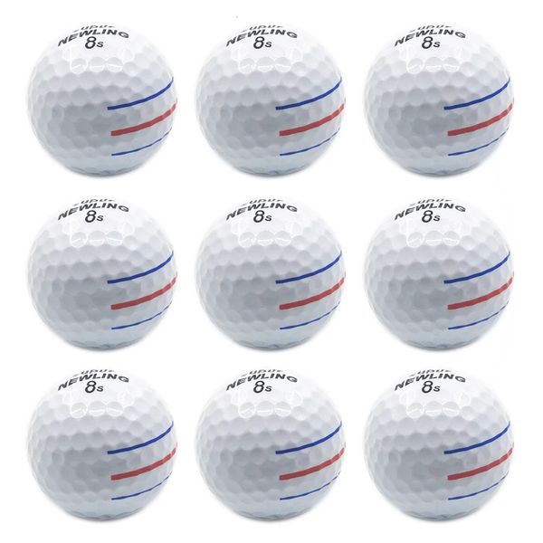 Balles de Golf 12 pièces, 3 lignes de couleurs, balle à très longue Distance, 3 pièces/couches, pour jeu de compétition professionnelle, marque 240129
