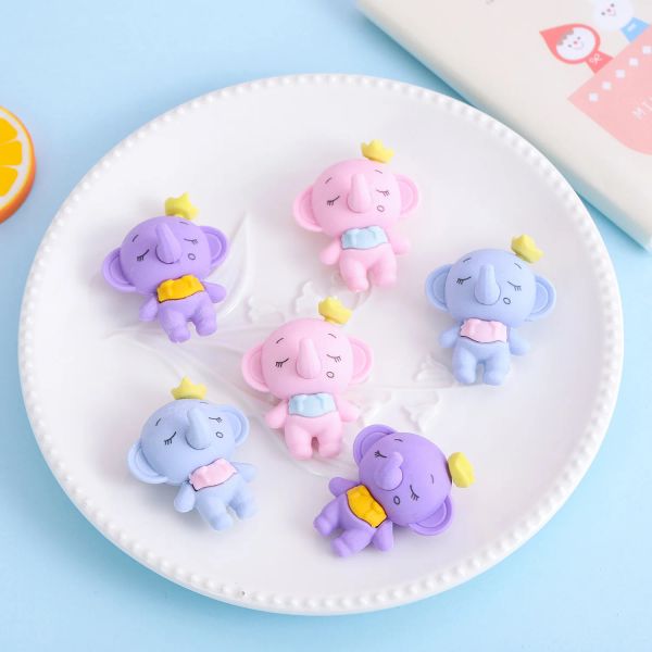 12 pcs / lot kawaii bonbons couleur éléphant ruber crayon gâchis mignon galerie de papeterie pour les enfants de bureau scolaire