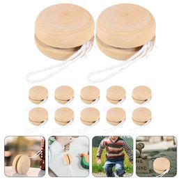 12 PCS Outdoor Play Toys Kids Yoyo Ball Tekening Lager Yo-Yo Balls Playthings Wooden Creative Toddler 240416