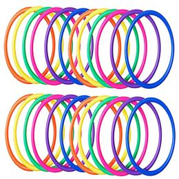 12 Stuks Plastic Toss Ringen Doel Gooien Carnaval Achtertuin Park Games Kids Intelligentie Ontwikkeling Educatief Oefening Speelgoed 240306