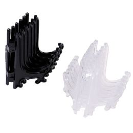 12 PCS draagbare afbeelding frames foto boek voetstuk houder display stand -standaard zwart/helder 3inch plastic ezelsplaathouders