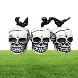 12 stuks hars gotische schedel hoofd hanger imitatie Yak bot charme zwarte wax katoenen koord ketting296a4395492