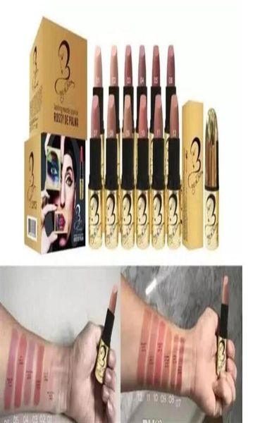 12 PCS vendant le premier maquillage le plus bas Nouveau rouge à lèvres mate dur