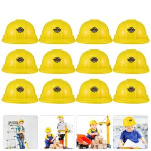 12 PCS Toddler Costume Tool Chat Construction Toy Toys Yellow Toys 21x17.5 cm Chapeaux de fête Plastique Kids 231220