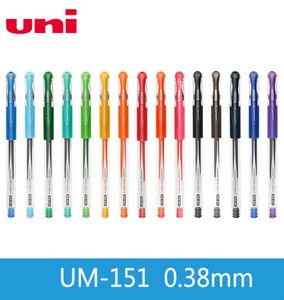 12 PCSLOT UNI UM151 Pen de bolsillo a base de agua 038 mm Gel Gel Pen Doble Cabeze Smooth Multicolor7825521