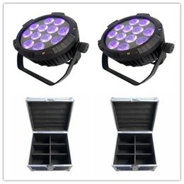 12 stuks met flightcase Outdoor Stage Verlichting PAR IP65 12x18W 6 IN1 LED PAR LICHT RGBWA UV Waterdichte LED Par 64 CAN