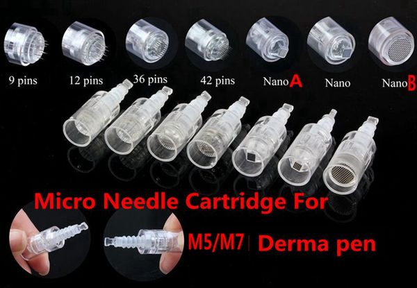 50 Uds 1/3/5/7/9/12/36/42 pines Micro cartucho de aguja para Auto MYM Dermapen microneedling Dr Pen dermaroller