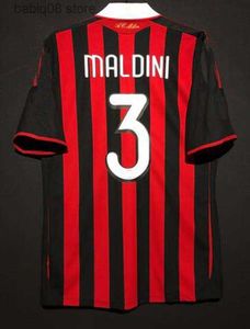 12 Chemises rétro à la maison Gullit Soccer Jersey Maldini van Basten Football Kaka Inzaghi 2009 Pirlo Shevchenko Baggio AC Milans Ibrahimovic