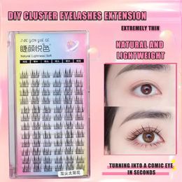 12 rijen Clusters Wimper Pluizige Natuurlijke Individuele Wimpers Makeup C Krul manga Extension Levert Producten 240311