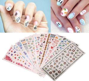 12 décalages de filigrane de feuille de tobe stickers de ongles décorations de nail art