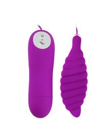 Vibración de huevo de salto impermeable de 12 velocidades Mini de bolsillo Vibration Massage Jump Huevos G Punto Vibrante huevo Purple3276827