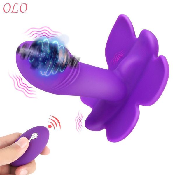 Vibrador para bragas de 12 velocidades, consolador mariposa, masajeador vaginal, estimulador del clítoris, juguetes sexys para mujeres, Control remoto inalámbrico