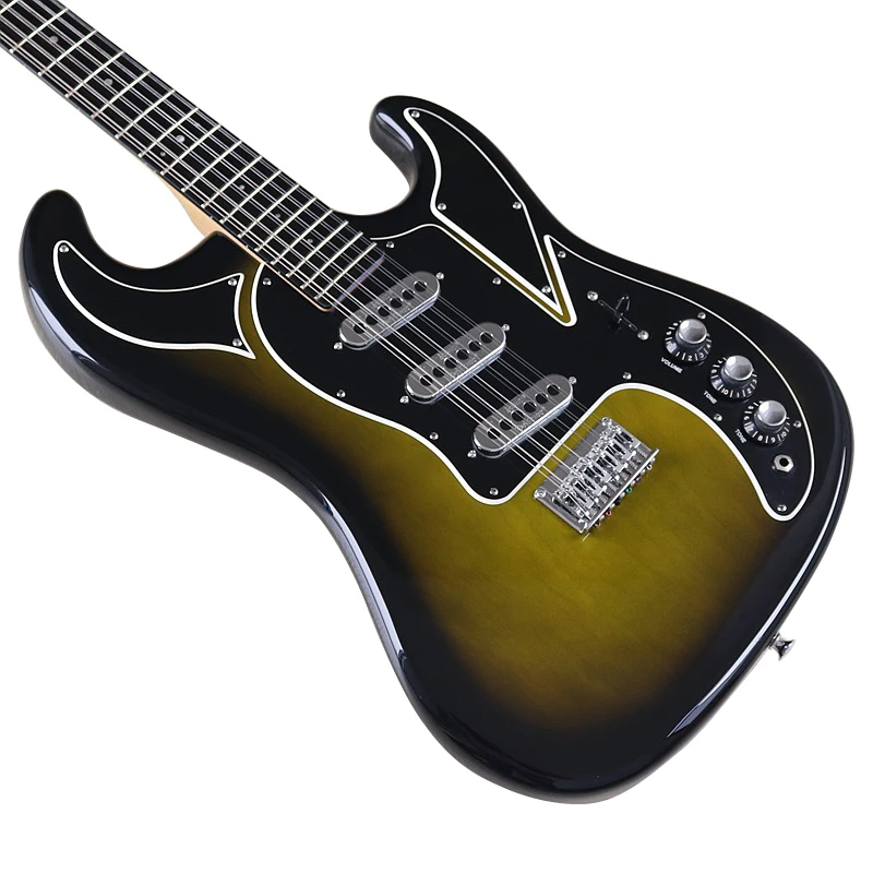 12 -strunowa gitara elektryczna 42 -calowe wykończenie wysokiego połysku Baswood Body Canada Maple Neck 21 Frety Guitar elektryczny