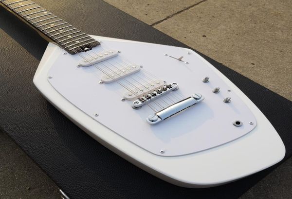 Guitare électrique irrégulière à 12 cordes, couleur blanche, matériel chromé, guitares fabriquées en chine, 9944784