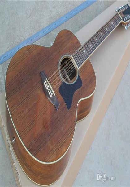 Guitarra acústica de acacia de 12 cuerdas y 43 pulgadas con pastilla Fishman, diapasón de palisandro, herrajes cromados que ofrecen servicios personalizados 1595993