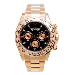 12 Style Classic Men's Watch 116505 40mm Zwarte wijzerplaat 2813 Automatische mechanische beweging Vouwbespreking Rose Gold geen chronograaf polshorloge horloges