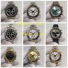 12 Style Mens Chronograph Watch Cal 4130 Beweging Real Po Men's Ceramic Bezel 40mm116520 116519 116500LN 116500 116506 AUT260L