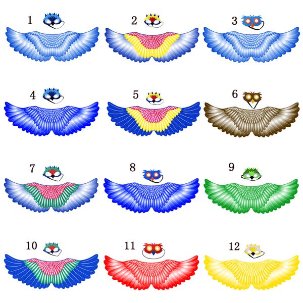 12 style super-héros costume cape masque ensemble Ara et Hibou oiseaux mignons animal cosplay enfants enfant top qualité cadeaux d'anniversaire cotillons enfant Noël Halloween