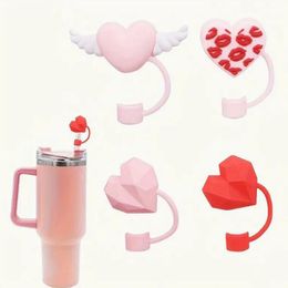 12 styles Love Heart Shape Colons Colours Couleurs de paille accessoires Capuche de couverture de bougie de poussière en stock 10 mm