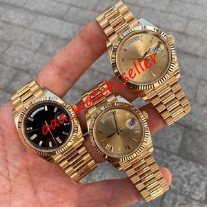 12 stijlen Master luxe herenhorloges 40mm DD 228238 228239 228235 alle gouden president armband gecanneleerde bezel mechanisch automatisch uurwerk sport horloges