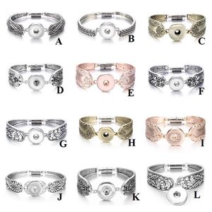 12 stijlen Noosa Snap Armband Sieraden Magnetische Ginger Snap Knoppen Chunk Charm Bangle Fit DIY 18mm Snaps Armband