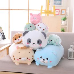 12 Styles Peluche Ours Poupée Chat Coussin Enfant Cadeau D'anniversaire Bébé Cadeaux Mignon Animal Oreiller Maison Poupée Enfants Cadeau FY7950 U0329