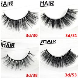 12 styles vendant 1pair / lot 100% réel sibérien 3d massin complet faux cils longs longs cils individuels pour les cils de vison extension dhl gratuit