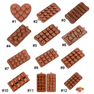 12 styles moules de silicone gâteau moules au chocolat