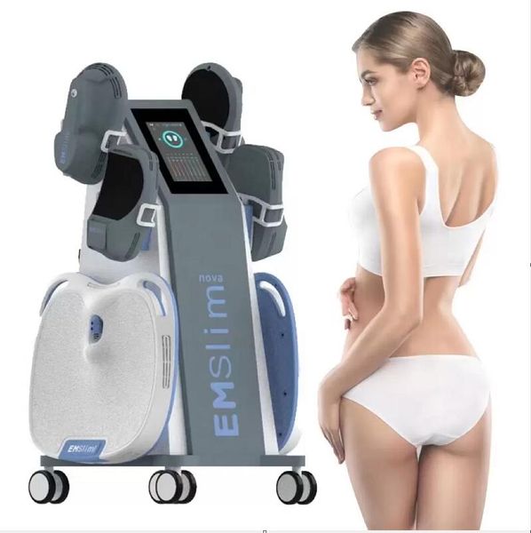 12 tesla HI-EMT minceur EMS force musculaire lifting des fesses muscle électromagnétique stimule l'instrument de combustion des graisses perte de poids graisses réduire avec coussin à 4 poignées