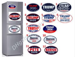 Livraison gratuite 12 types nouveaux styles Donald 2020 Autocollant de réfrigérateur magnétique 14x9cm Trump Fridge Magnets Wall Bernie Sticker