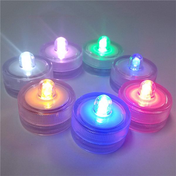 Luz de vela LED sumergible a prueba de agua luces de té Mini Led lámpara subacuática batería energía decoración luz para fiesta de boda