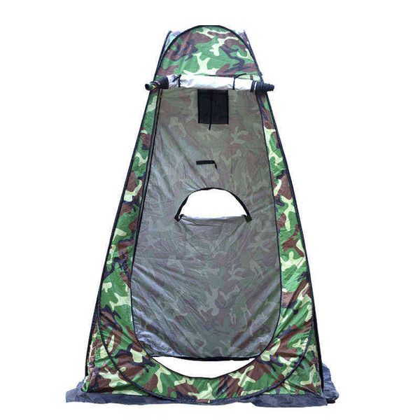 120 * 120 * 190 cm Camping-Duschzelt Pop-Up-Toilettenzelt 2/3 Fenster Außenwechsel-Privatsphäre Angelzelt Sonnenschutz Regenschutz H220419
