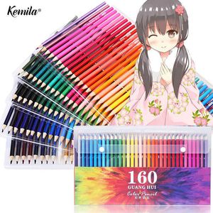 120/136/160 Colors Wood Colored Pencils Set Lapis De Cor Artist Painting Oil Color Pencil For School Drawing Sketch Art Supplies