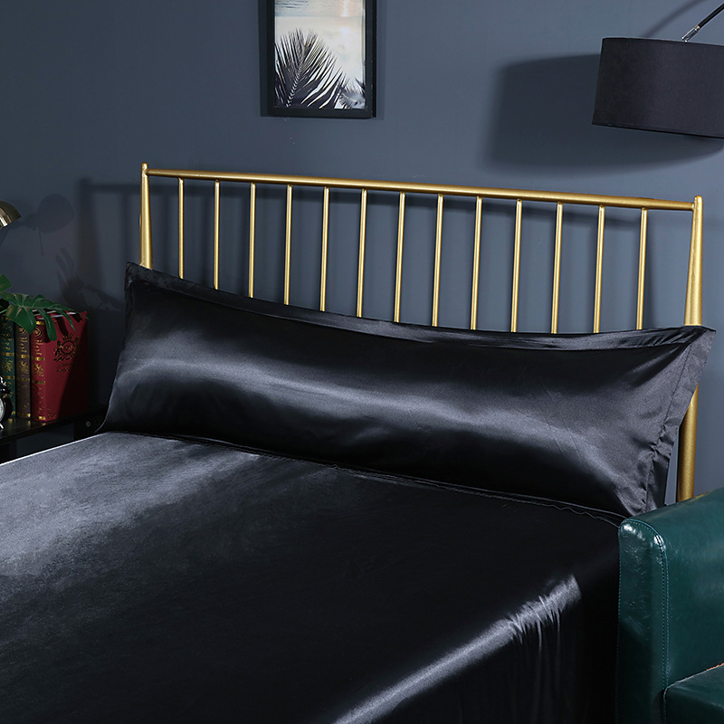 120/150 cm Satynowa długa poduszka poduszka poduszka okładka obudowa Summer Cool Pillow Cover Home Tekstyle do sypialni