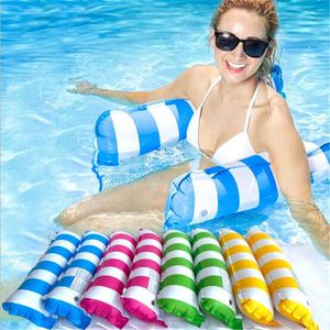 120 * 70 cm pvc opblaasbare drijvers zwembad speelgoed opvouwbare rugleuning drijvende bed zwembaden hangmat stoel noedel draagbare water float