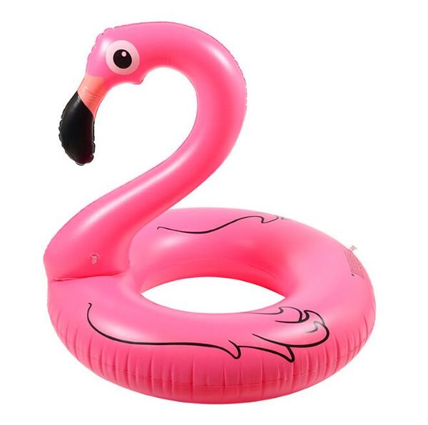 Tubos de flotadores inflables de 120 cm, anillo de natación de flamenco inflado, suministros de agua, juguete de montaje, boya salvavidas de cisne, piscina flotante, juguete deportivo