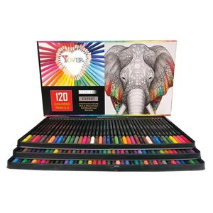 120 Couleurs Huile de bois Crayons de couleur Ensemble professionnel artiste durable Aquarelle peinture Crayon Numéro de papeterie Fournitures