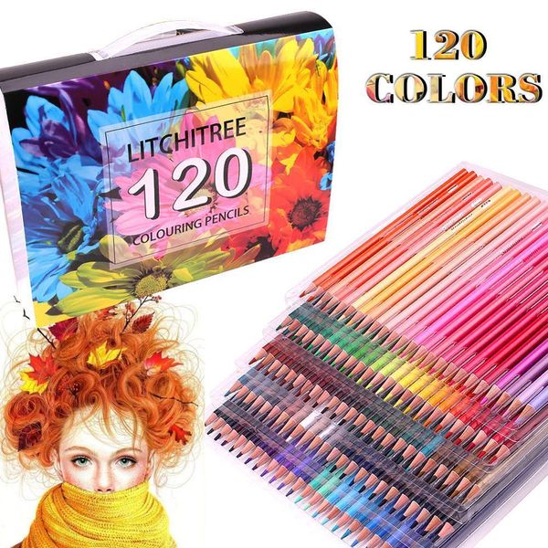 120 crayons de couleur - 120 crayons de couleur uniques et crayons pré-affûtés pour livre de coloriage, cadeau idéal pour les artistes Y200709