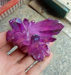 120 g Natural Crystal Cluster Purple Aura Angel Quartz Crystal Cluster Reiki Healing Crystals 3433314