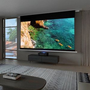 Écran de projecteur ALR électrique encastré au plafond en cristal PET de 120 pouces pour projecteurs à focale Ultra courte 4K Home Cinema