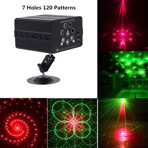 120 Pattern Laser Projector Lighting Remote/Sound Controll LED Disco Lights RGB DJ Party Stage Light Wedding Christmas Lamp Decoration